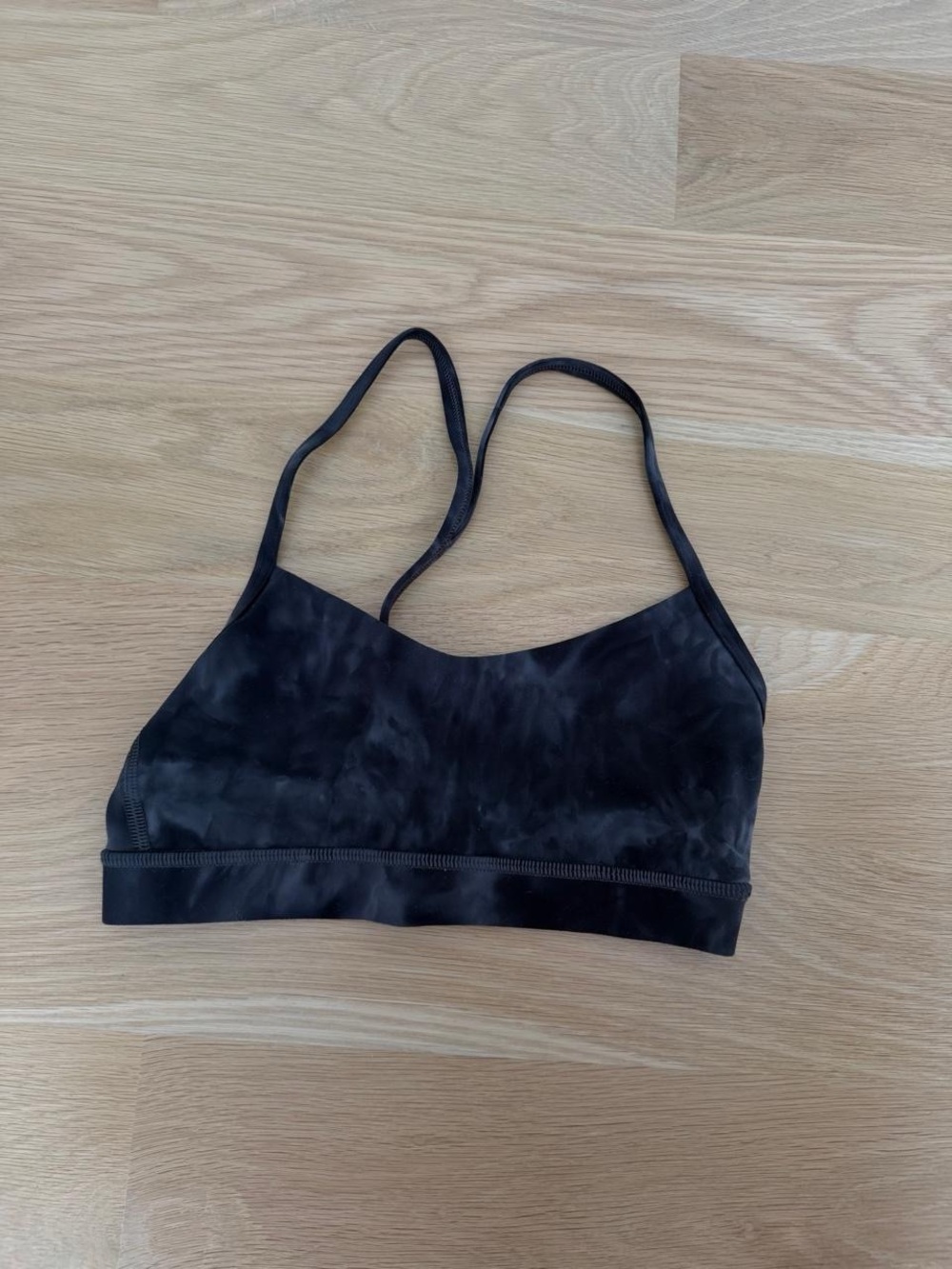 lululemon athletica Black Tie-Dye Strappy Sports Bra